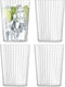 L.S.A. - Gio Line Tumbler Glas 560 ml Set van 4 Stuks - Glas - Transparant