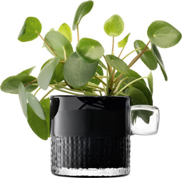 L.S.A. - Handle Theelichthouder 9 cm - Glas - Grijs -