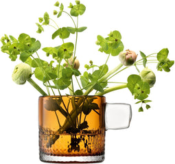 L.S.A. - Handle Theelichthouder 9 cm - Glas - Oranje