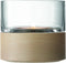 L.S.A. Lotta Woonaccessoires Waxinelichthouder Met Houten Voet 22,5 Cm