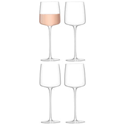 L.S.A. Metropolitan Wine Glass 350 ml Clear x 4 - Transparent / Glass