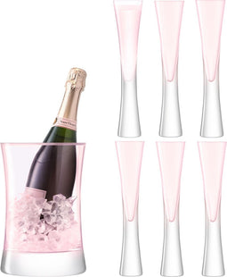 L.S.A. Moya Blush Champagne Serveerset - Set van 7 Stuks