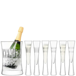 L.S.A. Moya Serving Set of 7 Pieces - Transparent / Glass