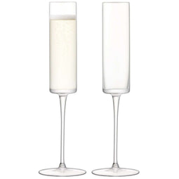 L.S.A. Otis Champagne Flute 5oz Clear x 2 - Transparent / Glass