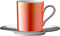L.S.A. - Palazzo Koffiekop en Schotel 100 ml - Oranje