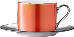 L.S.A. - Palazzo Theekop en Schotel 250 ml - Oranje