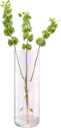 L.S.A. - Pearl Kandelaar met Kaars 38,5 cm - Glas - Wit