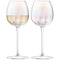 L.S.A. Pearl White Wine Glass 11oz Mother of Pearl x 2