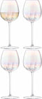 L.S.A. Pearl Wijnglazen Witte Wijn - 325 ml - Set van 4 Stuks - Parelmoer