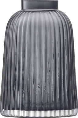 L.S.A. Pleat Vaas - Glas - 20 cm - Grijs