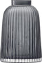 L.S.A. Pleat Vaas - Glas - 20 cm - Grijs