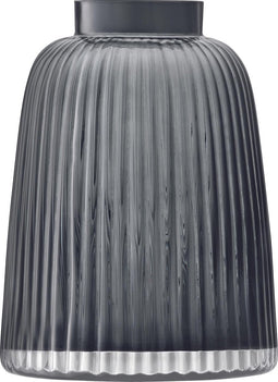 L.S.A. Pleat Vaas - Glas - 26 cm - Grijs