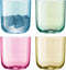 L.S.A. Polka Waterglazen - Set van 4 Stuks - Pastel - Assorti