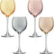 L.S.A. - Polka Wijn Glas 400ml Set van 4 Stuks Assorti - Transparant