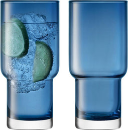 L.S.A. - Utility Longdrinkglas 390 ml Set van 2 Stuks - Glas - Blauw