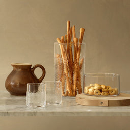 L.S.A. - Wicker Voorraadpot 24,5 cm - Glas - Transparant