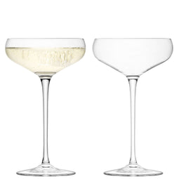 L.S.A. Wine Champagne Saucer 10oz Clear x 2 - Transparent / Glass