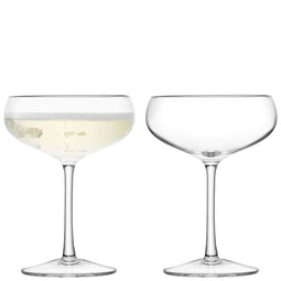 L.S.A. Wine Champagne Saucer 7oz Clear x 2 - Transparent / Glass