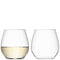L.S.A. Wine Stemless White Wine Glass 13oz Clear x 2 - Transparent / Glass