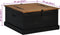 vidaXL - Opbergkist - HALDEN - zwart - 91x91x47 - cm - massief - grenenhout
