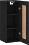 vidaXL - Wandkast - 34,5x34x90 - cm - bewerkt - hout - zwart