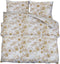 vidaXL - Dekbedovertrekset - 140x200 - cm - katoen - wit - en - bruin