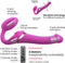 Strap-On-Me - Vibrerende Strapless Strap-on Voorbinddildo Met Luchtdruk Stimulatie - Roze