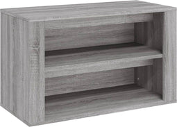 vidaXL - Schoenenrek - 75x35x45 - cm - bewerkt - hout - grijs - sonoma - eikenkleur