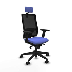 Piqueras y Crespo 2D066N2 - Bureaustoel - Hoofdsteun Verstelbare Hoogte - Licht Blauw