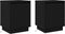 vidaXL - Nachttafels - met - LED-verlichting - 2 - stuks - Zwart - 39x34,5x50 - cm