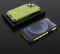 Lunso - Honinggraat Armor Backcover hoes - Geschikt voor iPhone 13 Mini - Fluor Geel