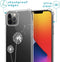 iMoshion Hoesje Geschikt voor iPhone 12 Pro Max Hoesje Met Koord - iMoshion Design Hoesje met Koord - Wit / Transparant / Dandelion
