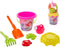 Atosa Strand/zandbak speelgoed set - emmer/schepjes met vormpjes - plastic - zeemeermin - Zandbakspeeltjes - Strandspeelgoed