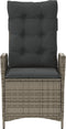 vidaXL - Tuinstoelen - 2 - st - verstelbaar - met - kussens - poly - rattan - grijs