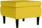vidaXL - Kruk - met - houten - poten - fluweel - geel
