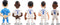 Minix - Football Stars - Manchester City - Pakje van 5 (Guardiola/Haaland/Foden/De Bruyne/Julián Álvarez) Statue 7cm