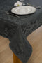 KOOK Tafelkleed Damast Polyester D.Grijs 140 bij 300 cm