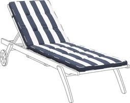 CESANA - Tuinkussen - Blauw/Wit - 192 x 56 cm - Polyester