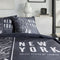 Beddengoedset - TODAY - JAVA - 2 personen - 240 x 220 cm - Katoen - New York print - Zwart