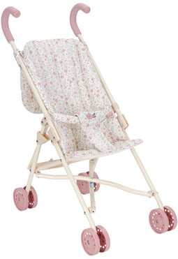 Little Dutch Poppenbuggy - Flowers & Butterflies - Inklapbaar lichtgewicht - Roze