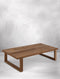 DTP Home Coffee table Icon rectangular,35x130x70 cm, 4 cm top with split, recycled teakwood