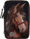 Depesche Miss Melody - 3-vaks etui - LED paardenhoofd met glitter - Blauw