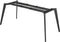Vergadertafel Victory Deens Ovaal 4-poots 240x120cm frame Aluminium (RAL9006) blad Antraciet eiken