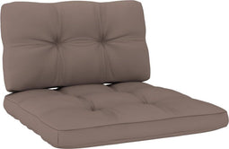 vidaXL Bankkussens pallet 2 st taupe