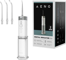 AENO DI2 Professionele Waterflosser - Tandsteen Verwijderaar - Monddouche - Flosapparaat - Draadloos - IPX7 - 5 Standen - 140 PSI - Portable - 100 Dagen Accu - Met Opzetstukken & tas