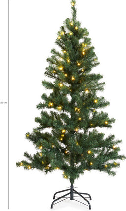 Lifa Living - Kunstkerstboom - Met 130 LED lampjes - 150 cm - Groen