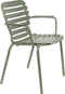 Zuiver Vondel Tuinstoel - Groen - Armleuning - 2 stuks