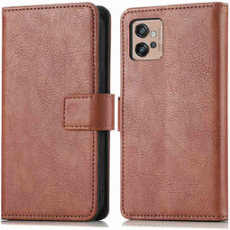 iMoshion Hoesje Geschikt voor Motorola Moto G32 Hoesje - iMoshion Luxe Bookcase - Bruin