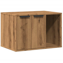 vidaXL - Kattenbakkast - 60x40x40 - cm - bewerkt - hout - artisanaal - eikenkleurig