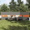 vidaXL - Windscherm - camping - waterdicht - 490x123 - cm - grijs - en - oranje